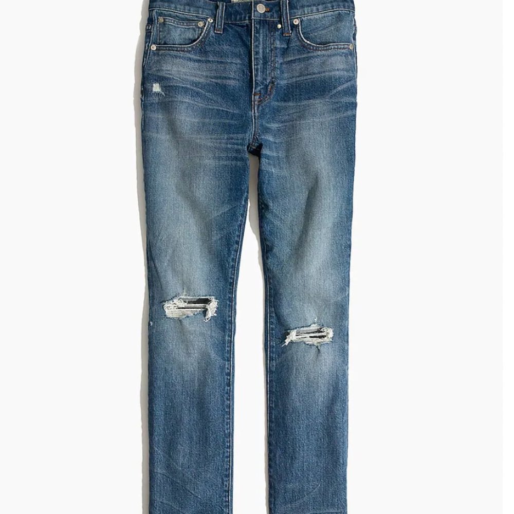 Madewell - The High-Rise Slim Crop Boyjean: Knee-Rip Edition - Sz 26